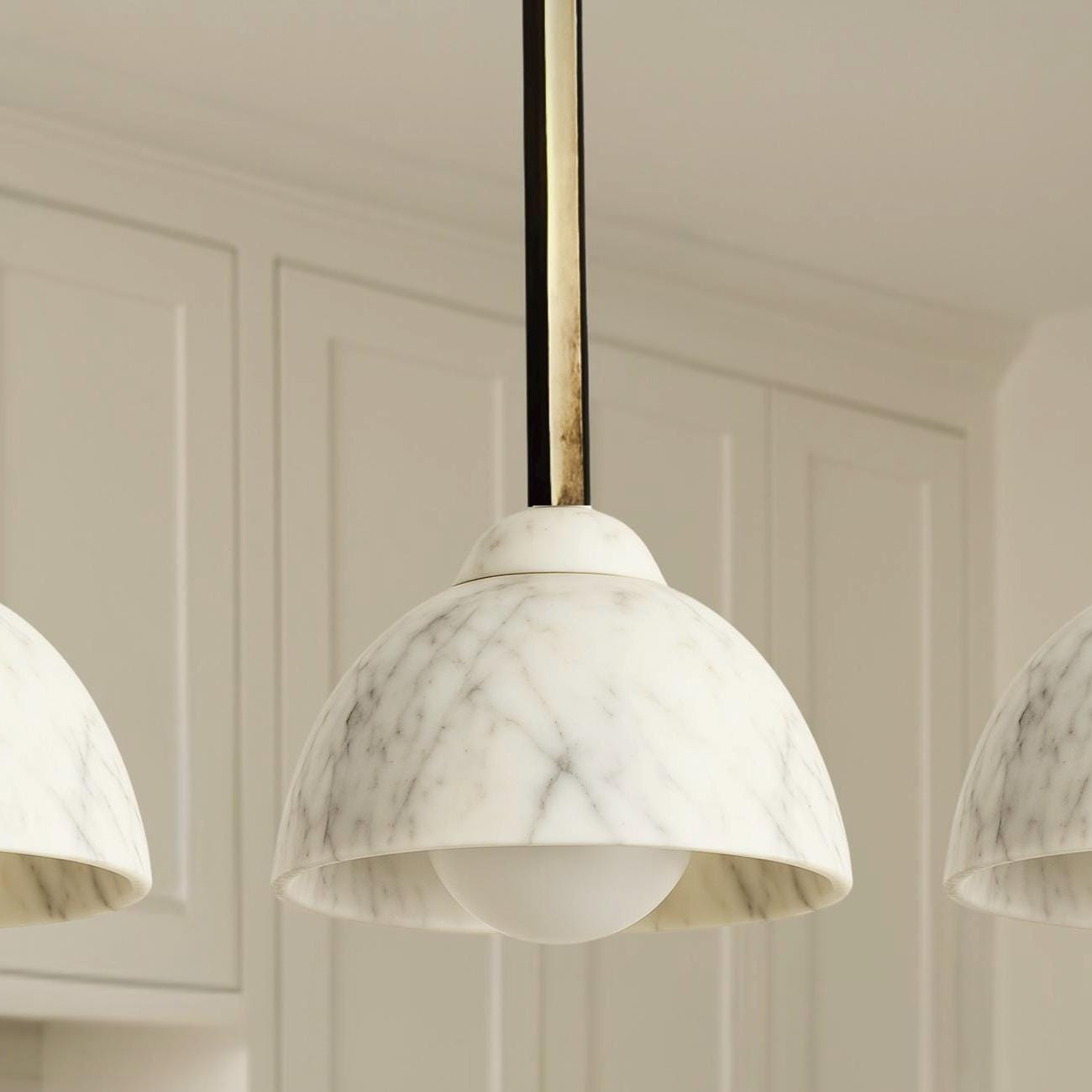 Marble Stone Pendant Light, Modern Brass Ceiling Lamp, Light Pendant, Bedside Ceiling Lamp, Bathroom Lights