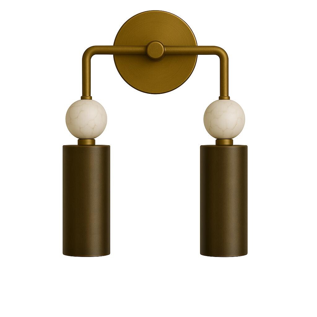 Handmade Double Brass Wall Sconce Light, Two Mid Century Modern Wall Light Sconce, Brass finish Wall Lamp, Indoor Lamp, Office Lightings