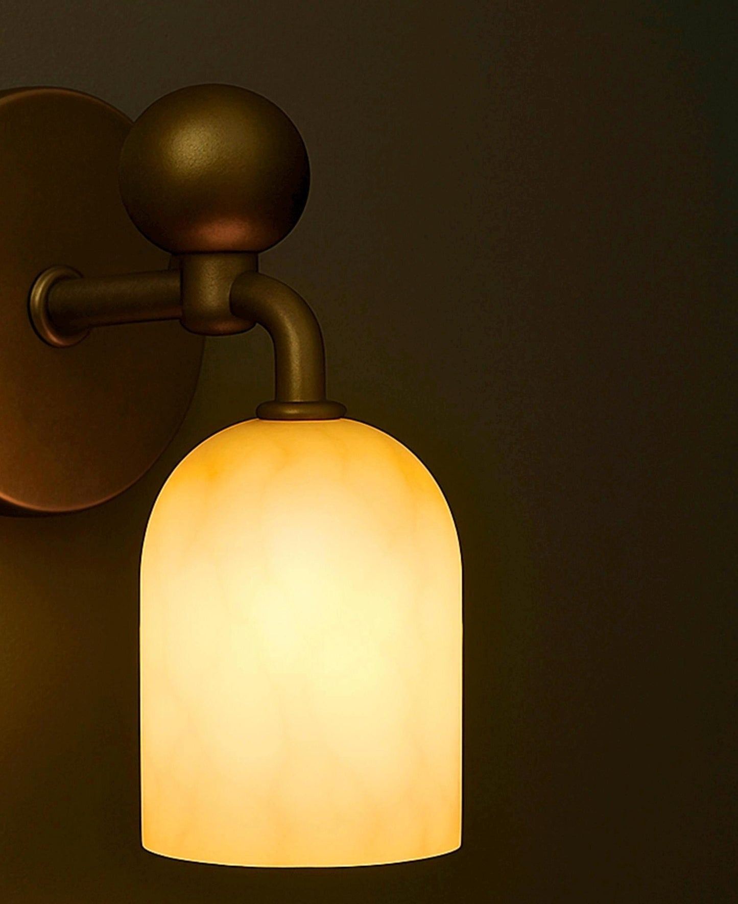 Alabaster Stone Wall Sconce, Minimal Sconce Light, Modern Wall Light Sconce, Vintage Wall Sconce Lamp, Brass Wall Lamp, Modern Brass Light