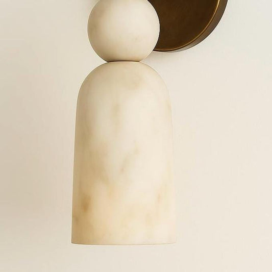 Mid Century Modern Alabaster Sconce/Vintage Wall Light Sconce, Brass Wall Lamp, Minimal Sconce Light, Handcrafted Brass Finish Wall Light