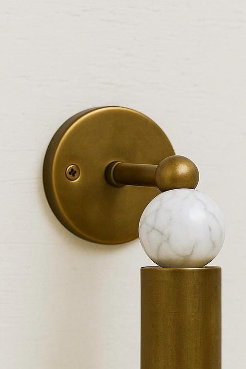 Brass Finish Wall Sconce Light, Mid Century Modern Gemstone Wall Light Sconce, Indoor Wall Lamp, Side Bed Reading lamp