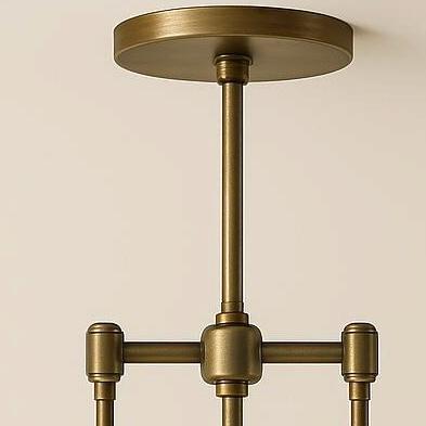 Brass Chandelier Lighting, Handmade Brass Finish Pendant Light, Modern Chandelier, Frosted Glass Ceiling Light Fixture