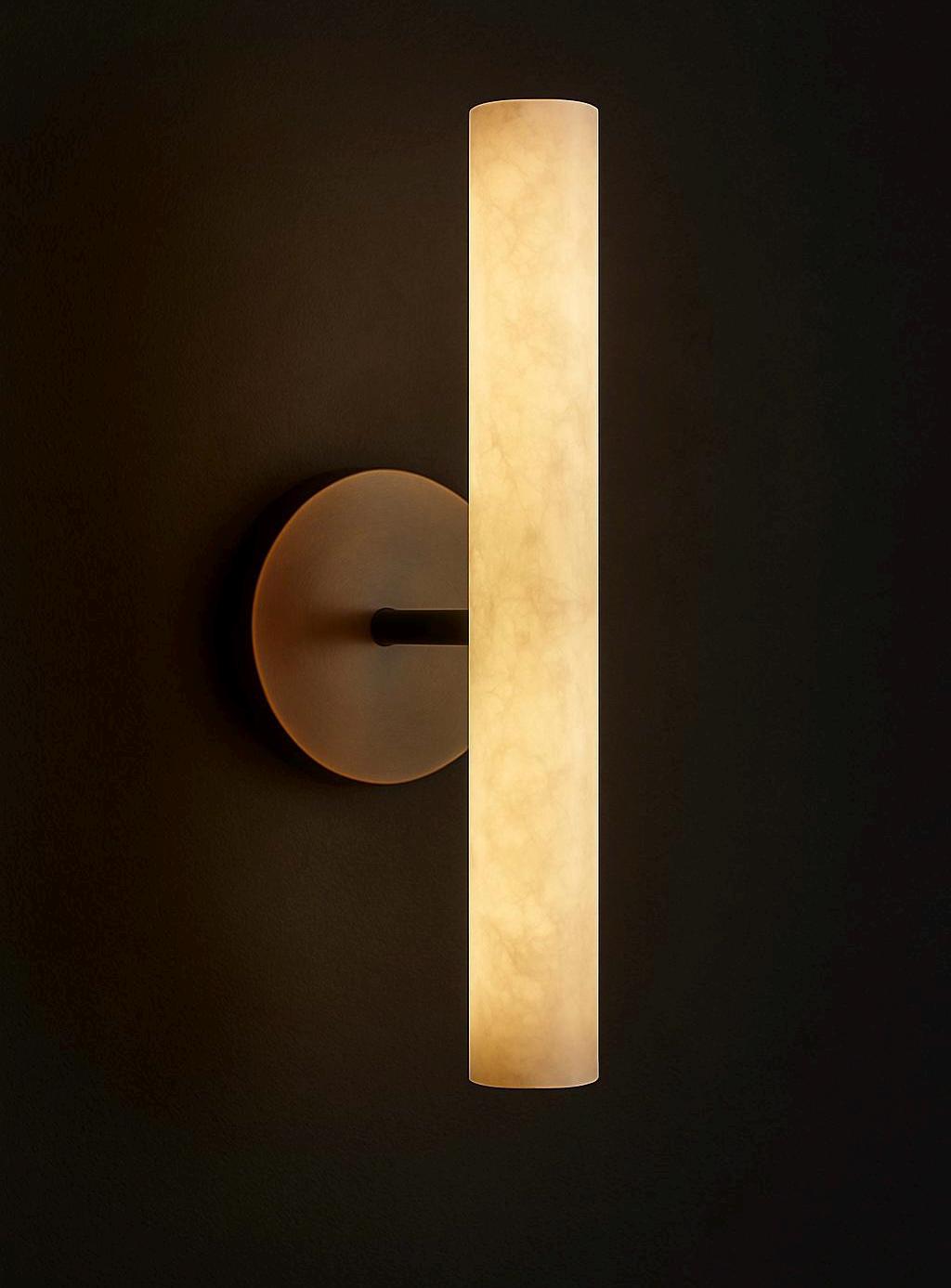 Alabaster Sconce Led Light, Modern Mid Century Wall Light Sconce, Wall Sconce Light, Brass Wall Lamp, Minimal Sconce Light