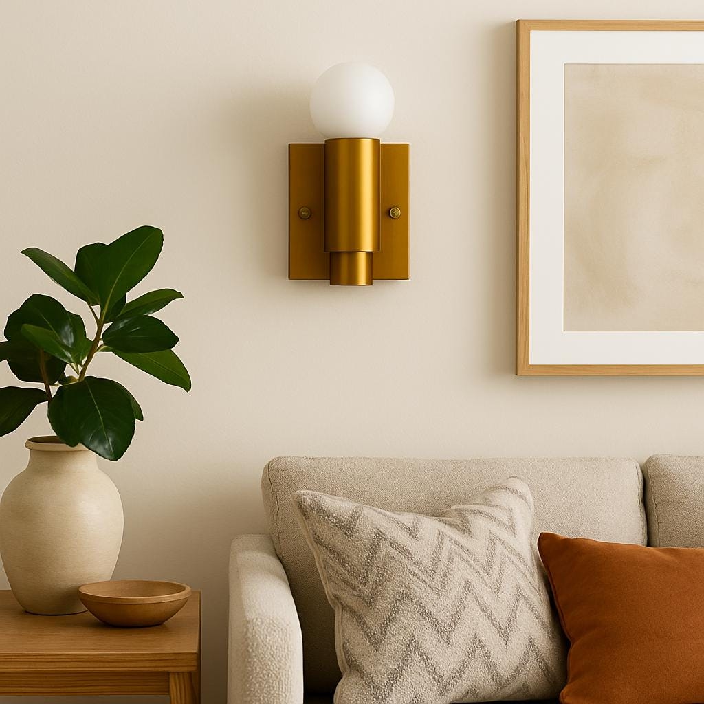 Handcrafted Brass Wall Sconce, Mid Century Modern Wall Light Sconce, Indoor Wall Lamp, Side Bed Reading lamp, Handmade Brass Finish Sconce