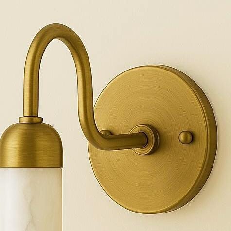 Hallway Alabaster Wall Sconce, Modern Brass Wall Sconce Light, Tasseled Cylinder Wall Light Sconce, Indoor Wall lamp