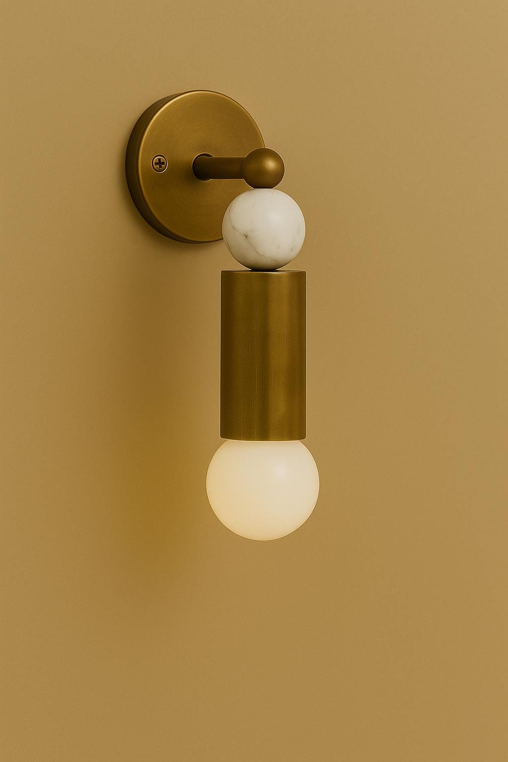 Brass Finish Wall Sconce Light, Mid Century Modern Gemstone Wall Light Sconce, Indoor Wall Lamp, Side Bed Reading lamp