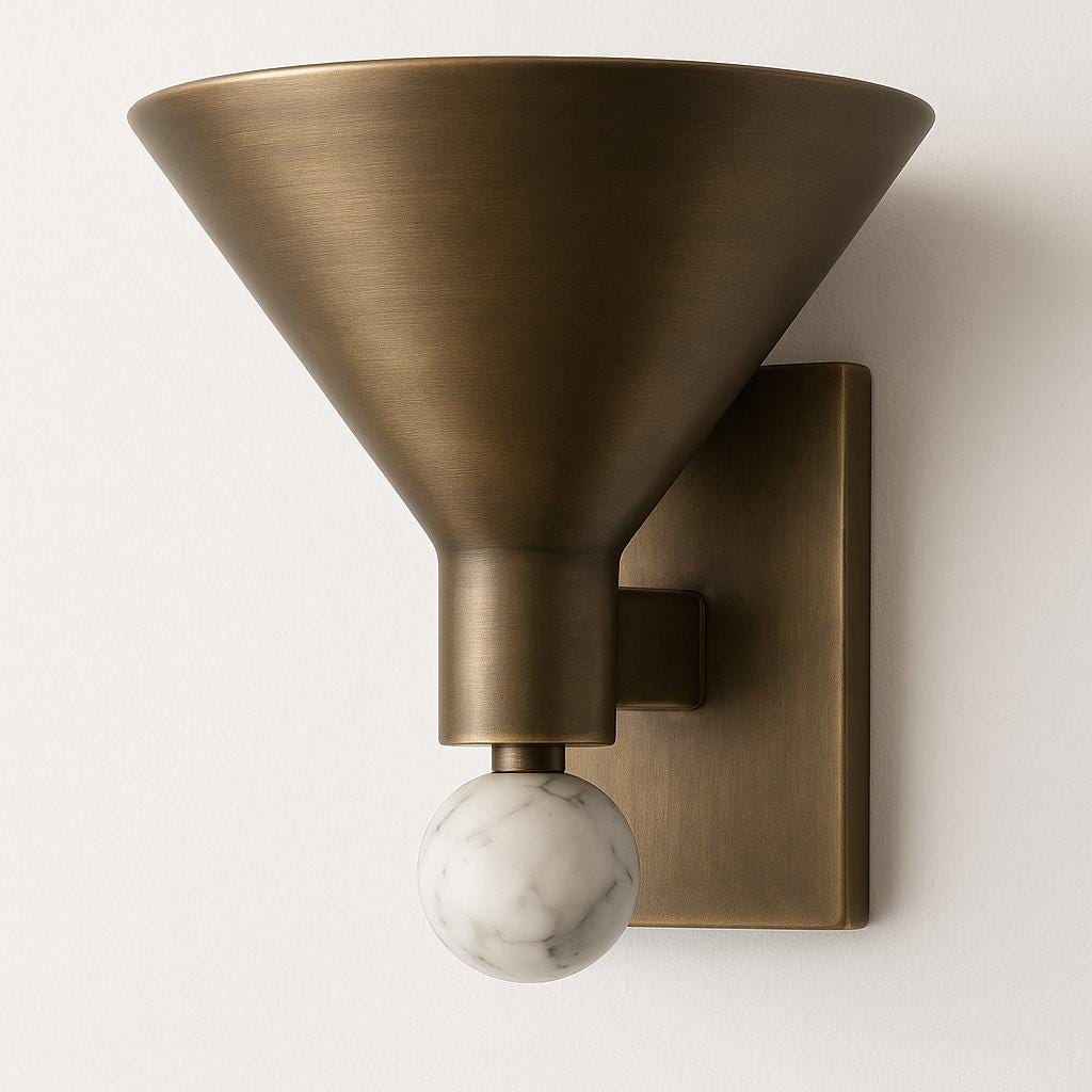 Brass Wall Light Modern Sconce, Mid Century Wall Light Sconce, Hallway Wall Lamp, Side Bed Reading lamp, Handmade Brass Finish Sconce