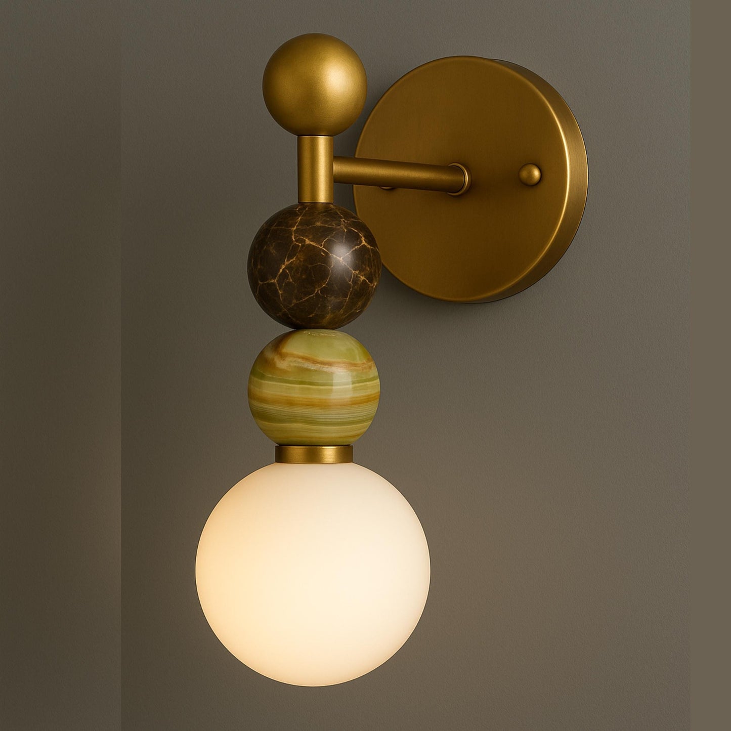 Frosted Glass Wall Sconce Light, Bedroom Lamp, Brass Wall Light Sconce, Indoor Wall Light, Modern Mid Century Wall Sconce, Reading Lamp