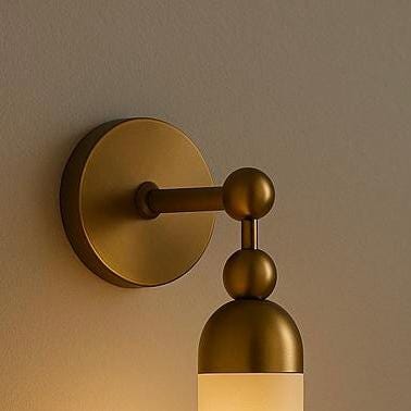 Brass Wall Sconce Light, Cylinder Wall Light Sconce, Bathroom Lights, Indoor Wall lamp, Modern Wall Sconce - Hallway Sconce lighting