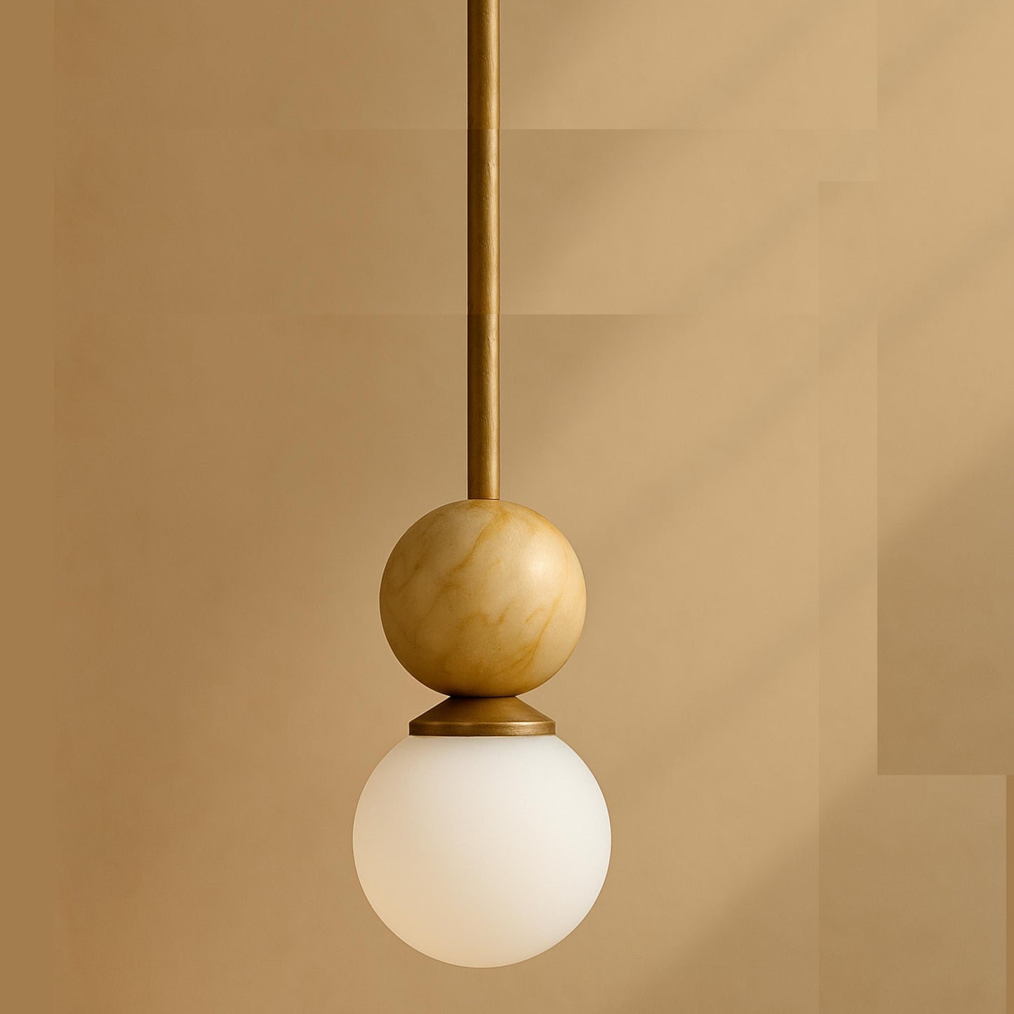 Marble Stone Chandelier Lighitng, Brass Pendant Light, Modern Brass Finish Ceiling Lamp, Light Pendant, Bedside Ceiling Lamp,