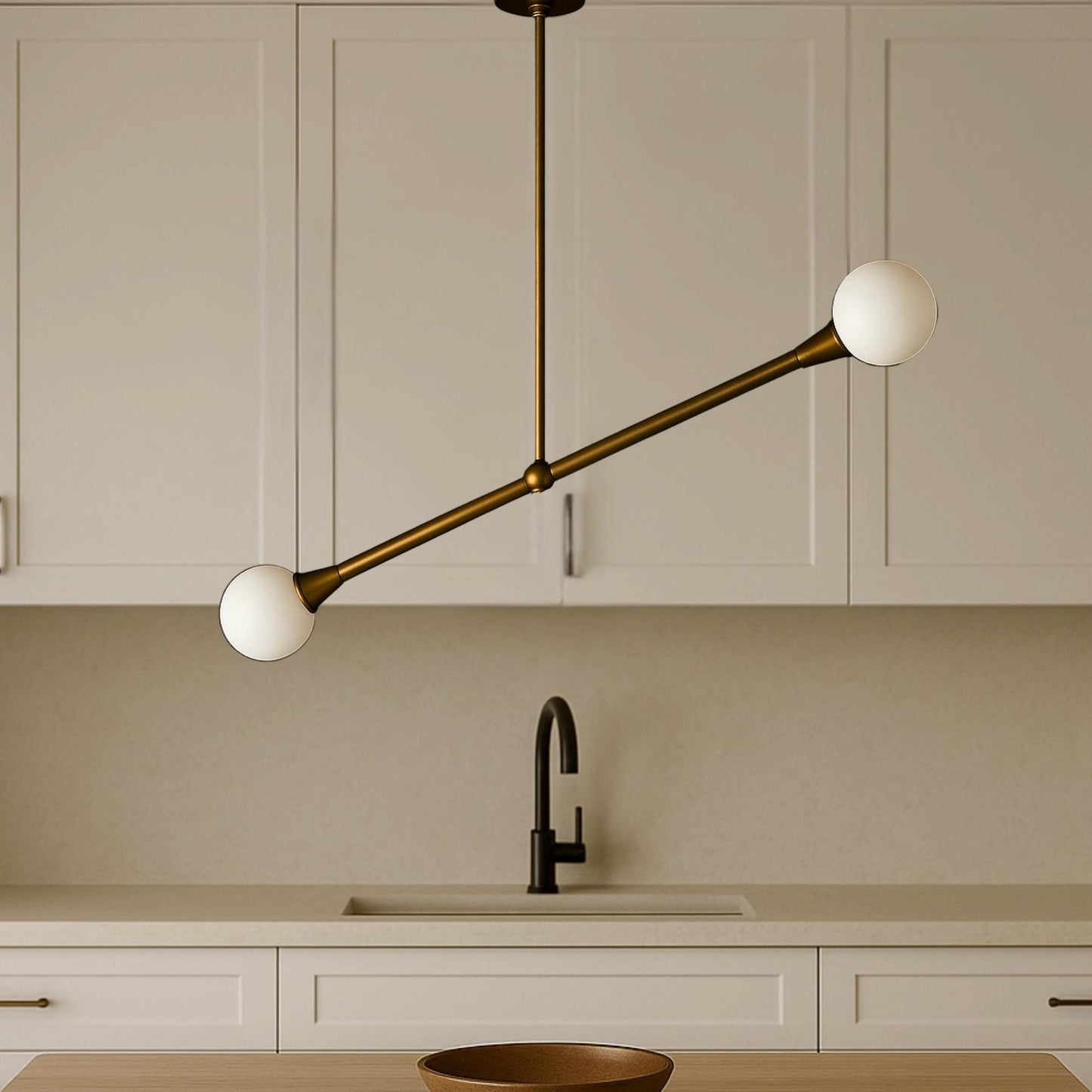 Handmade Brass Pendant Light VECTOR, Kitchen Chandelier Lighting, Brass Finish Light Pendant, Modern Chandelier, Ceiling Light Fixture