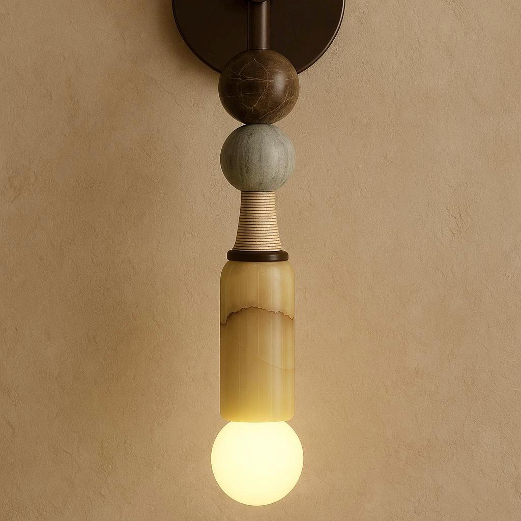 Marble Wall Sconce Light, Brass Wall Lamp, Bedroom lights, Indoor Wall Light, Mid Century Modern Wall Sconce, Reading Lamp