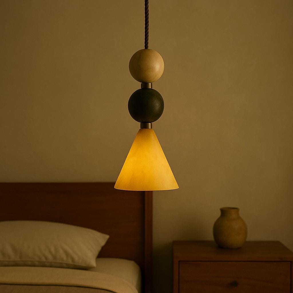 Triangle Shape Alabaster Light Pendant, Alabaster Chandelier Lighting, Modern Brass Ceiling Lamp, Pendant Light, Bedside Ceiling Lamp