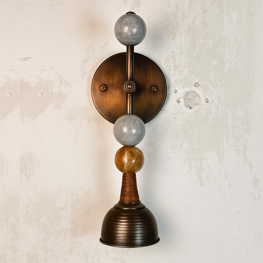 Brass Wall Sconce Light, Marble Wall Light, Bathroom Lights, Indoor Wall Light, Mid Century Modern Wall Sconce, Vintage wall Sconce