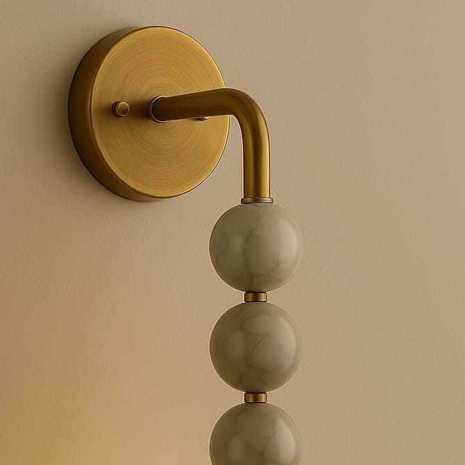 Mid Century Modern Wall Sconce Light, Bedside Wall Light Sconce, Alabaster Wall Sconce, Brass Wall Lamp, Minimal Modern Brass Light