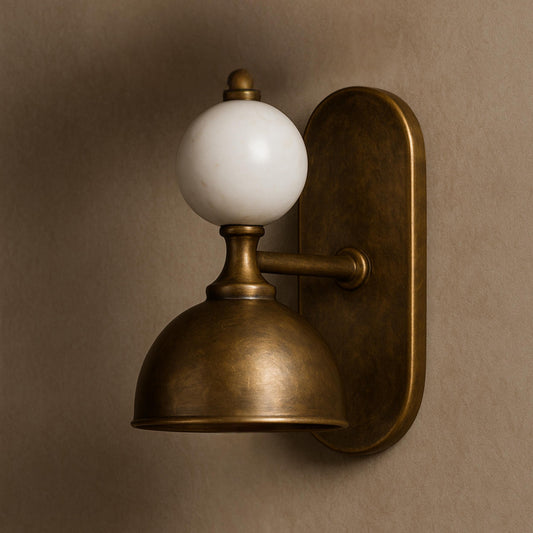 Brass Handcrafted Wall Sconce Light, Mid Century Modern Sconce Light, Wall Light Fixture, Gemstone Wall Light Sconce