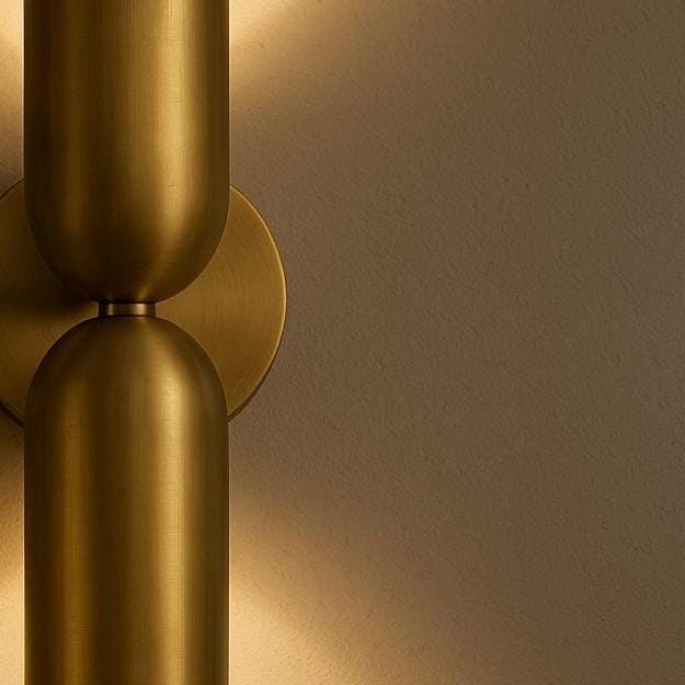 Double Solid Brass Wall Sconce Light, Modern Brass Wall Lamp, Mid Century Wall Light Sconce, Bathroom Vanity Lights, Mirror Sconce