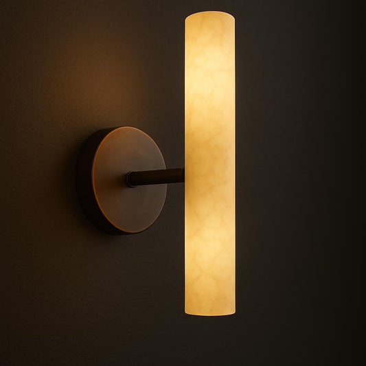 Alabaster Sconce Led Light, Modern Mid Century Wall Light Sconce, Wall Sconce Light, Brass Wall Lamp, Minimal Sconce Light