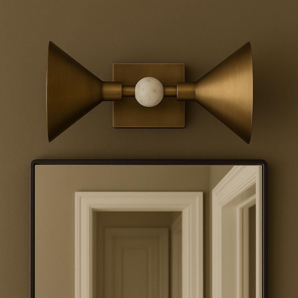 Handmade Double Brass Wall Sconce Light, Two Mid Century Modern Wall Light Sconce, Brass finish Wall Lamp, Indoor Lamp, Office Lightings