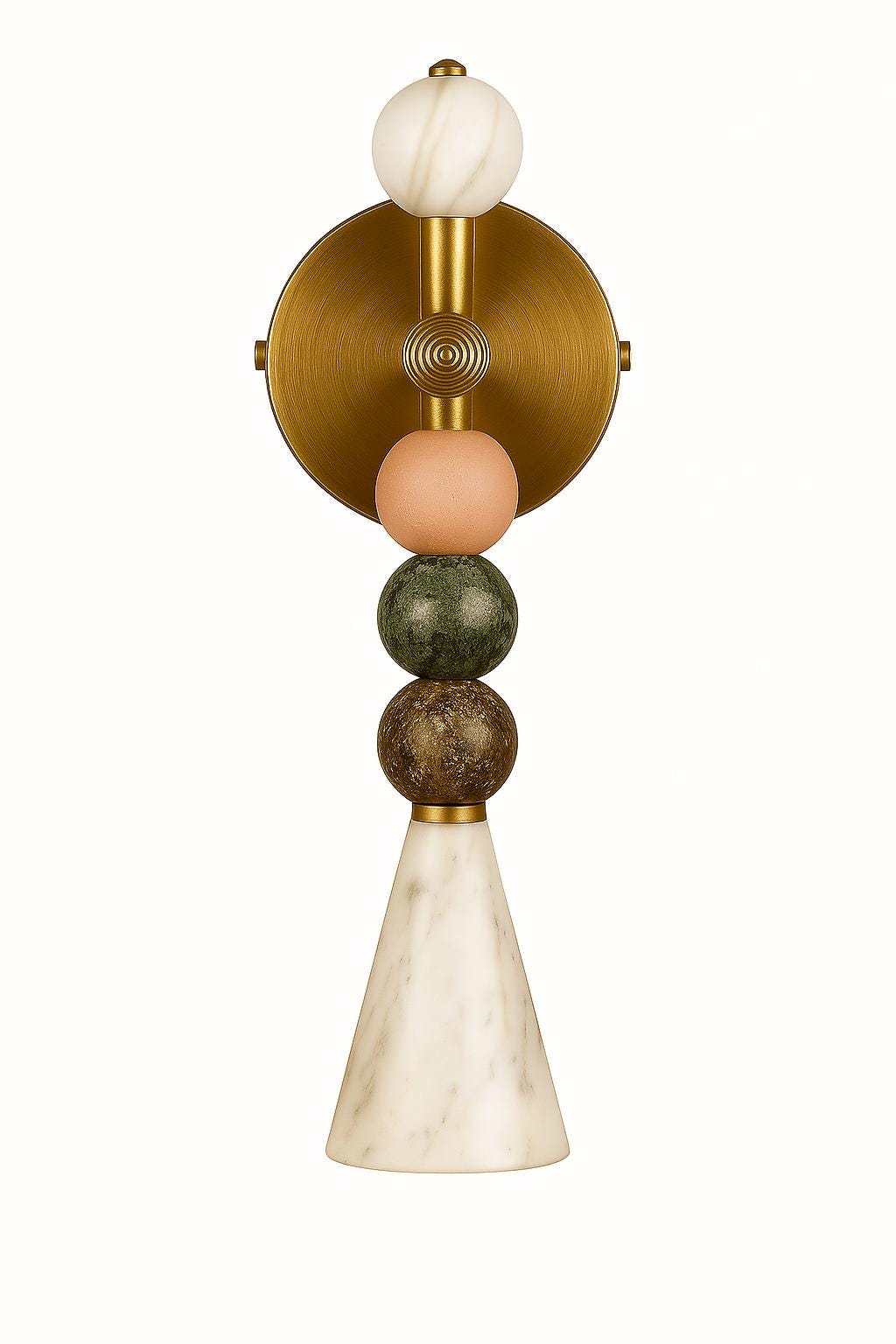 Marble Wall Sconce Light, Vintage Cone wall Sconce, Bedroom Wall Lamp, Indoor Wall Light, Mid Century Modern Wall Sconce