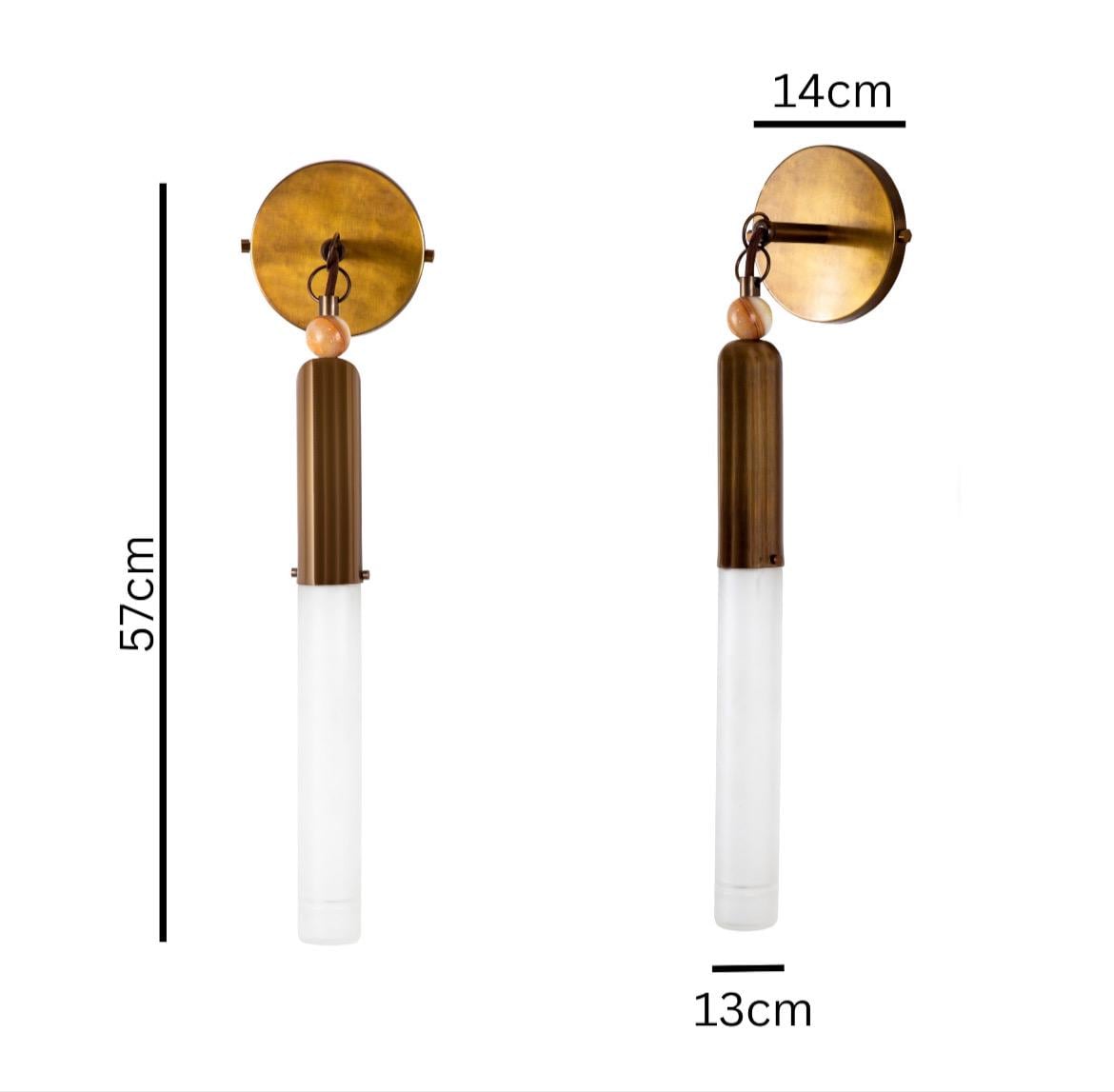 Brass Wall Sconce Light, Cylinder Wall Light Sconce, Bathroom Lights, Indoor Wall lamp, Modern Wall Sconce - Hallway Sconce lighting