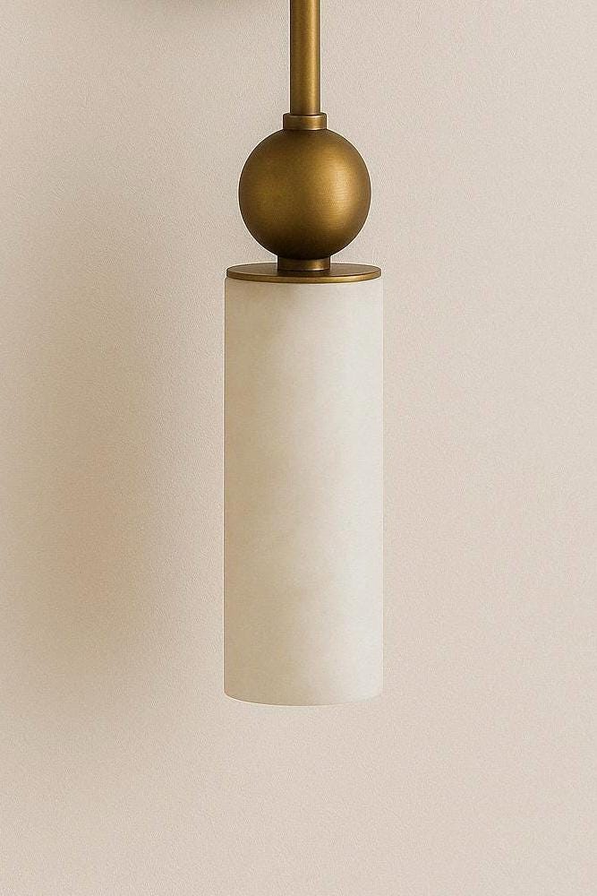 Alabaster Wall Lamp, Modern Brass Wall Light Sconce, Mid Century Wall Sconce Light, Indoor Wall Lamp, Bathroom Vanity Lights, Mirror Sconce