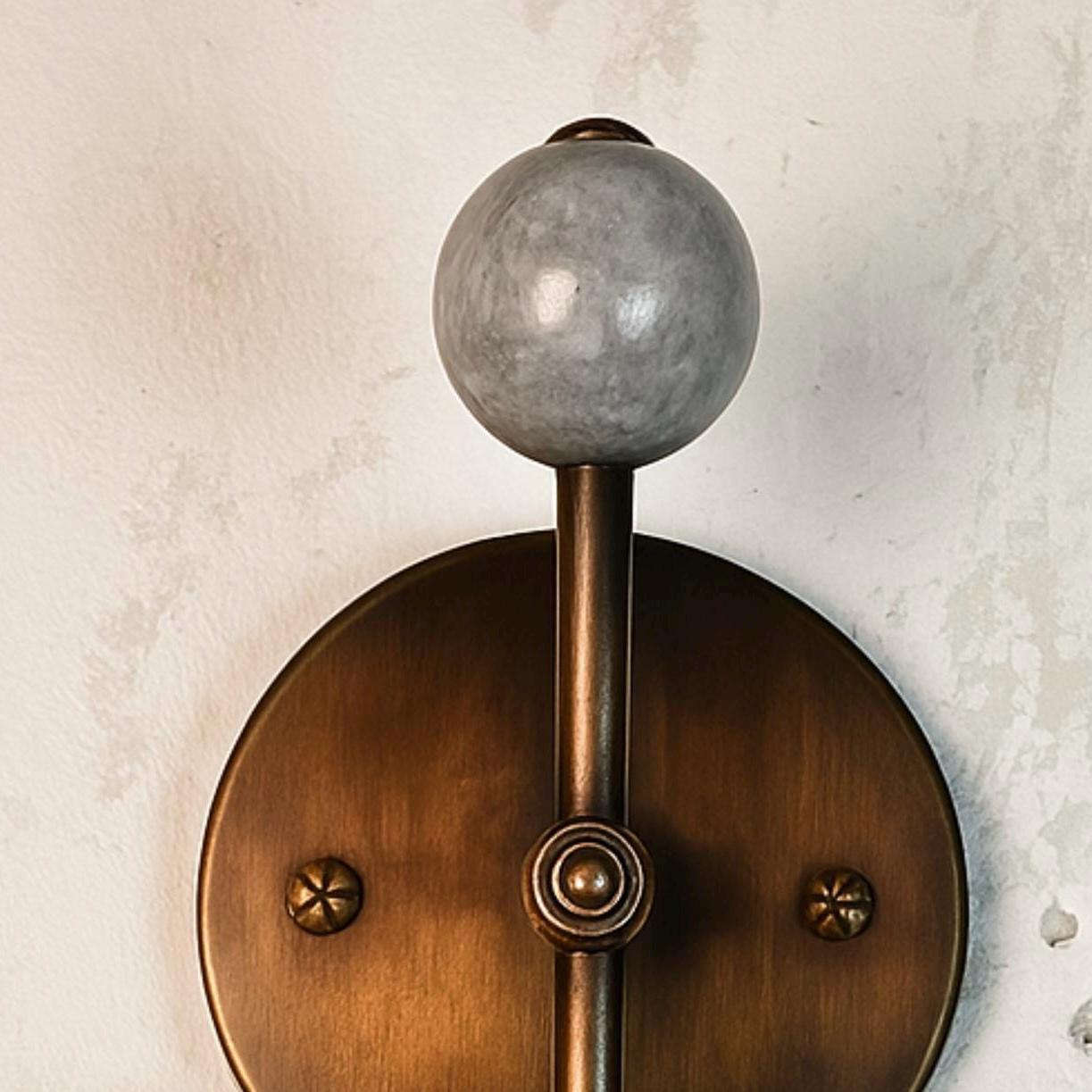 Brass Wall Sconce Light, Marble Wall Light, Bathroom Lights, Indoor Wall Light, Mid Century Modern Wall Sconce, Vintage wall Sconce