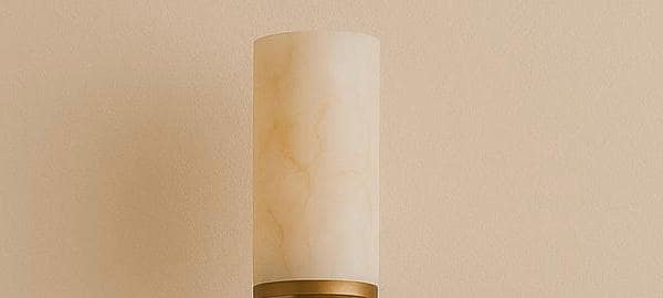 Double Alabaster Wall Sconce, Modern Brass Wall Lamp, Mid Century Wall Light Sconce, Bathroom Vanity Lights, Mirror Sconce
