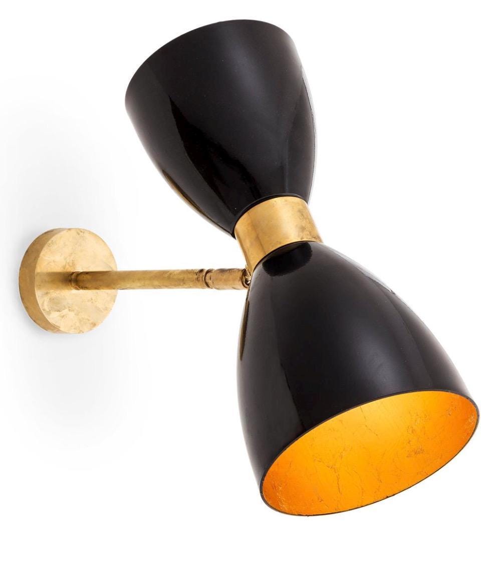 Brass Wall Sconce Light, Mid Century Modern Brass Sconce, Wall Light Sconce, Indoor Wall Lamp, Handcrafted Italian Brass Light fixture