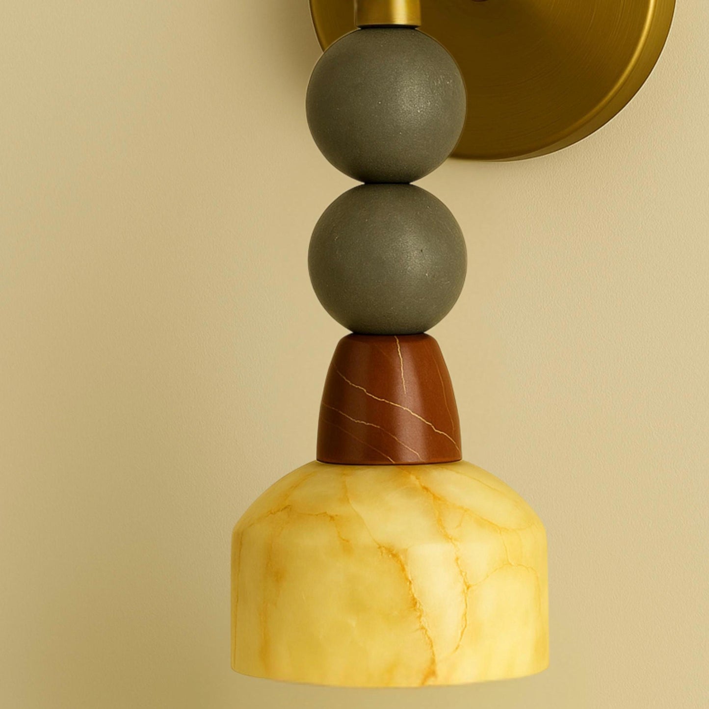 Vintage Wall Light Sconce, Alabaster Wall Sconce, Modern Wall Sconce, Brass Wall Lamp, Minimal Sconce Light, Modern Brass Light