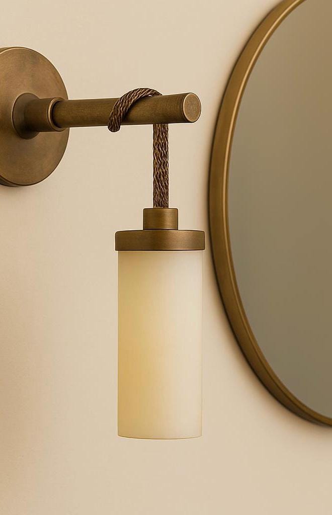 Luxury Alabaster Wall Sconce, Modern Brass Wall Sconce Light, Tasseled Cylinder Wall Light Sconce, Indoor Wall lamp,