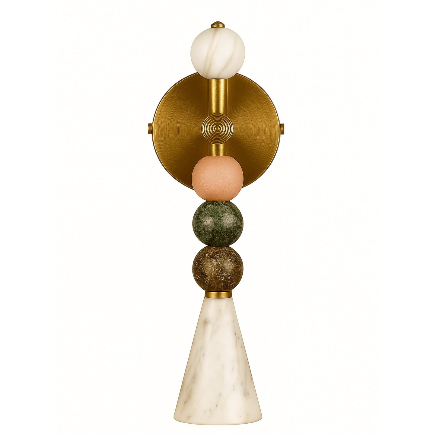 Marble Wall Sconce Light, Vintage Cone wall Sconce, Bedroom Wall Lamp, Indoor Wall Light, Mid Century Modern Wall Sconce
