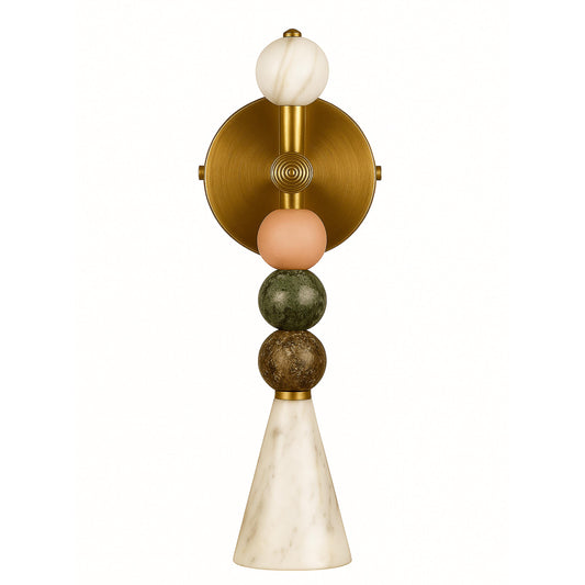 Marble Wall Sconce Light, Vintage Cone wall Sconce, Bedroom Wall Lamp, Indoor Wall Light, Mid Century Modern Wall Sconce