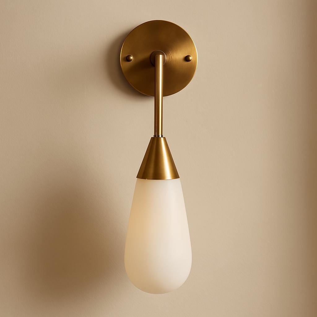 Mid Century Modern Wall Sconce, Indoor Wall Light, Brass Wall Sconce, Handcrafted Brass Sconce Light, Brass Wall Light Sconce