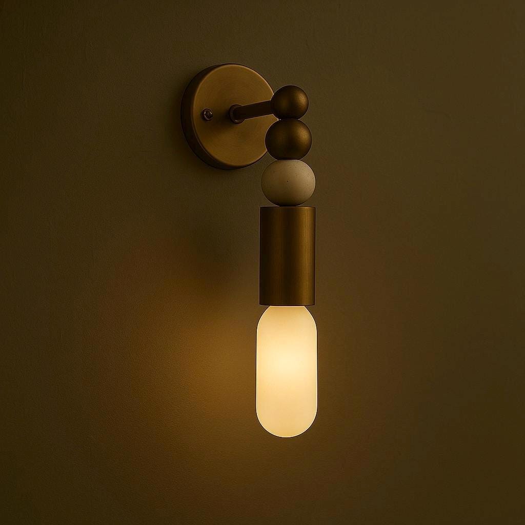 Brass Finish Wall Lamp, Mid Century Modern Handmade Wall Light Sconce, Indoor Wall Sconce Light, Side Bed Reading lamp
