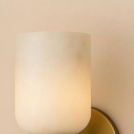 Minimal Alabaster Sconce Light, Mid Century Modern Wall Light Sconce, Wall Light Sconce, Brass Wall Lamp, Bedside Reading Lamp