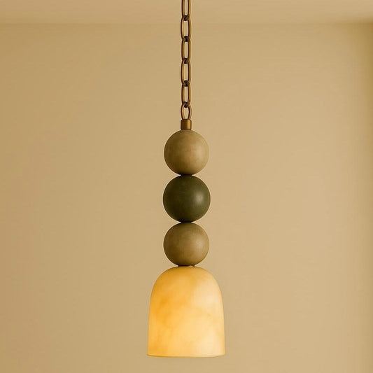 Alabaster Chain Pendant, Gemstone Pendant Light, Modern Chandelier Ceiling Lamp, Alabaster and Brass Light Pendant, Bedside Ceiling Lamp
