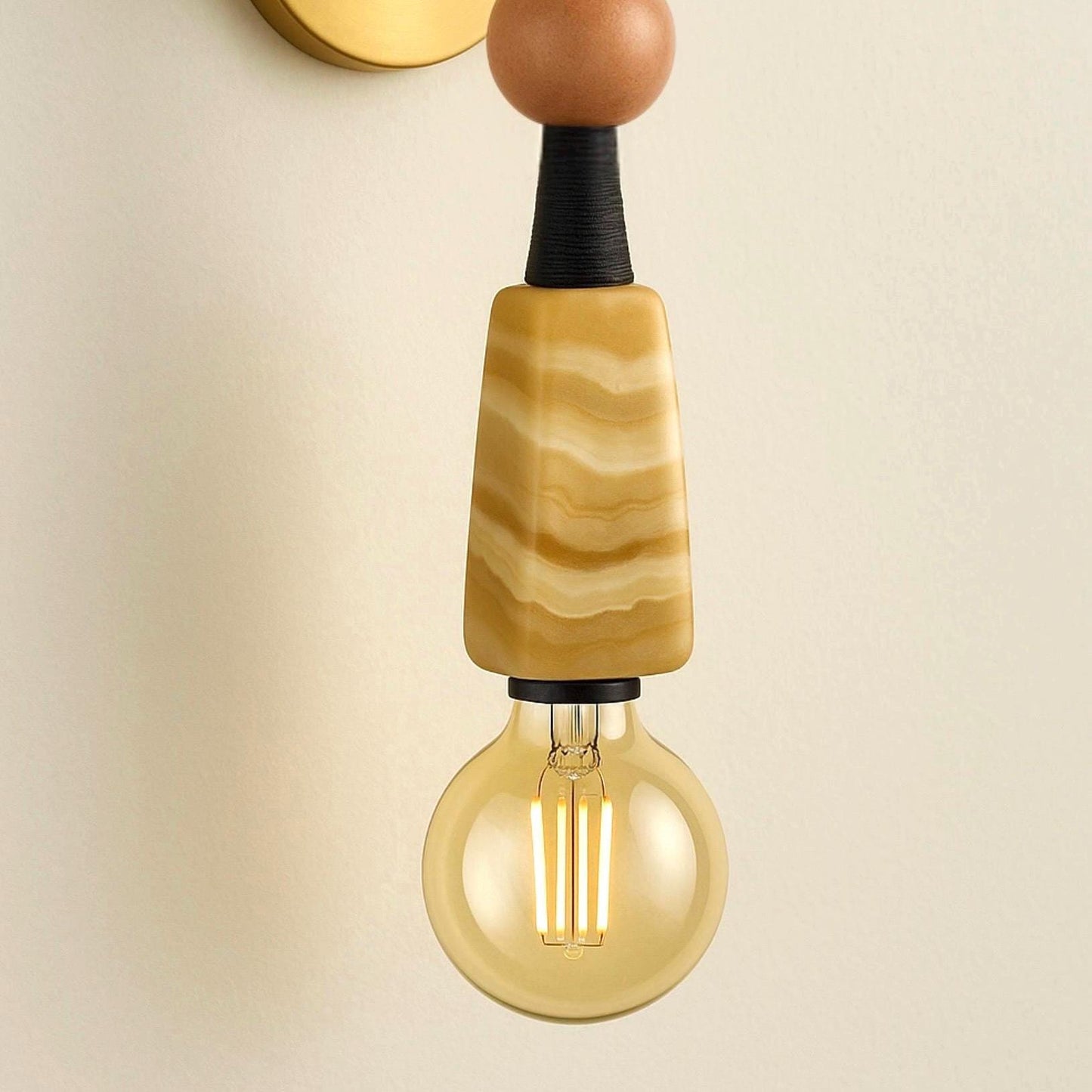 Handcrafted Gemstone Wall Sconce Light/Brass Wall Light Sconce/Bedroom Light/Indoor Wall Lamp/Bedside Lamp
