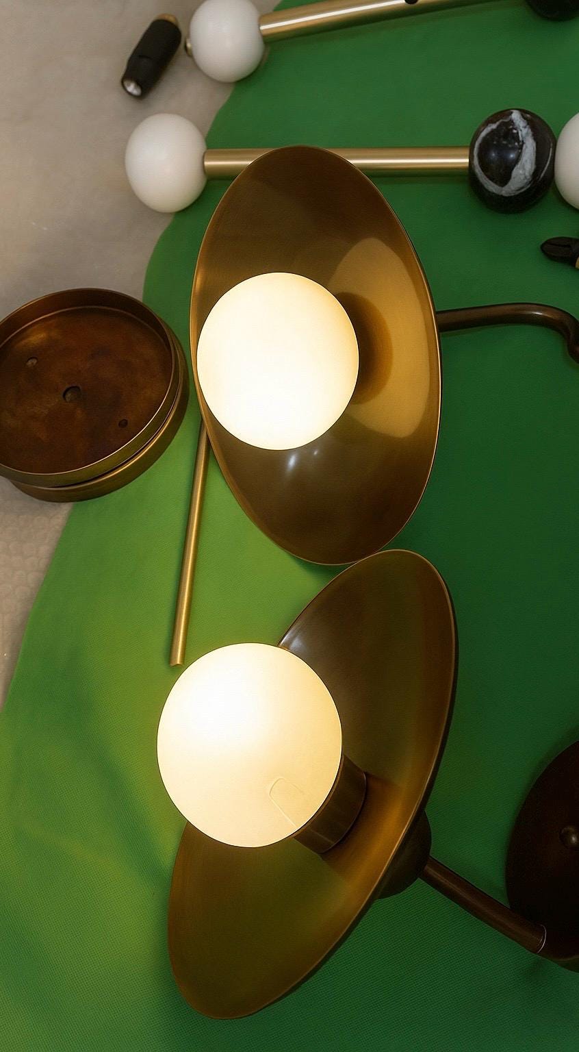 Bedroom Wall Lamp, Brass Wall Light Sconce, Frosted Glass Sconce Light, Mid Century Modern Wall Sconce, Reading Light, Indoor Wall Light