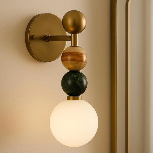Frosted Glass Wall Sconce Light, Bedroom Lamp, Brass Wall Light Sconce, Indoor Wall Light, Modern Mid Century Wall Sconce, Reading Lamp