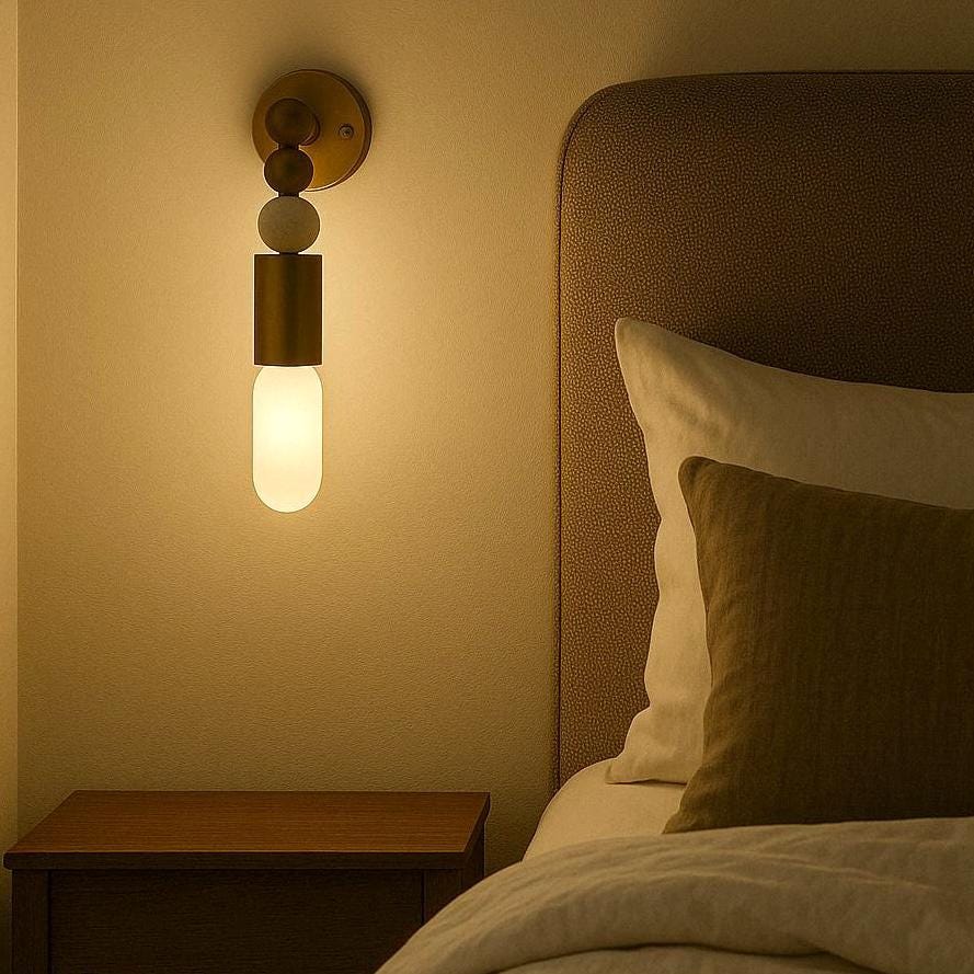Brass Finish Wall Lamp, Mid Century Modern Handmade Wall Light Sconce, Indoor Wall Sconce Light, Side Bed Reading lamp