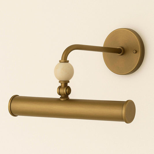 Brass Wall Sconce Light With Brass Shade, Handcrafted Picture Light, Bathroom Vanity Light, Reading Lamp