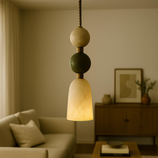 Alabaster Pendant Light, Gemstone Chandelier Lighting, Modern Brass Ceiling Lamp, Light Pendant, Bedside Ceiling Lamp, Bathroom Lights