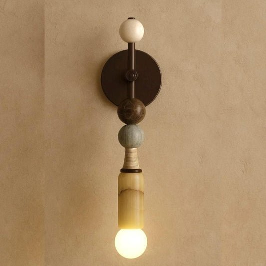 Marble Wall Sconce Light, Brass Wall Lamp, Bedroom lights, Indoor Wall Light, Mid Century Modern Wall Sconce, Reading Lamp