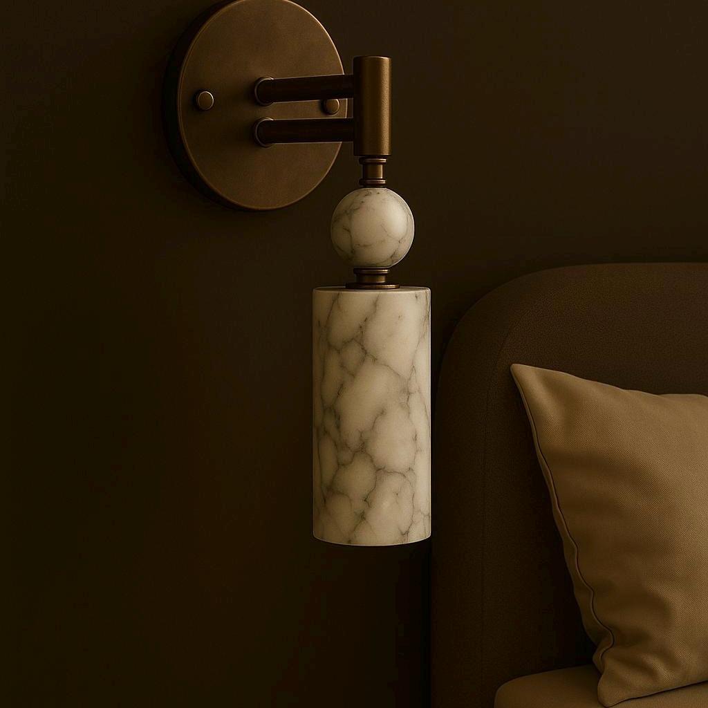 Alabaster Wall Lamp/Mid Century Modern Brass Wall Light Sconce,Brass Wall Sconce Light, Indoor Lamp, Vanity Lights, Mirrror Sconce