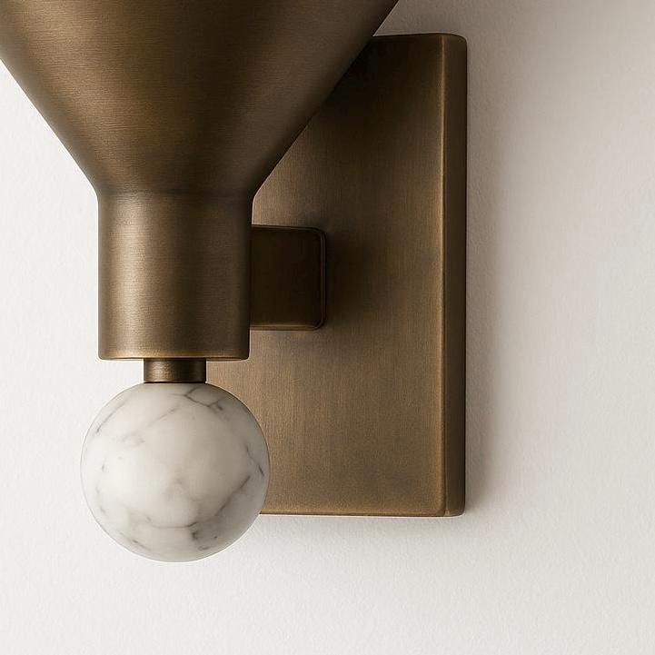 Brass Wall Light Modern Sconce, Mid Century  Wall Light Sconce, Hallway Wall Lamp, Side Bed Reading lamp, Handmade Brass Finish Sconce