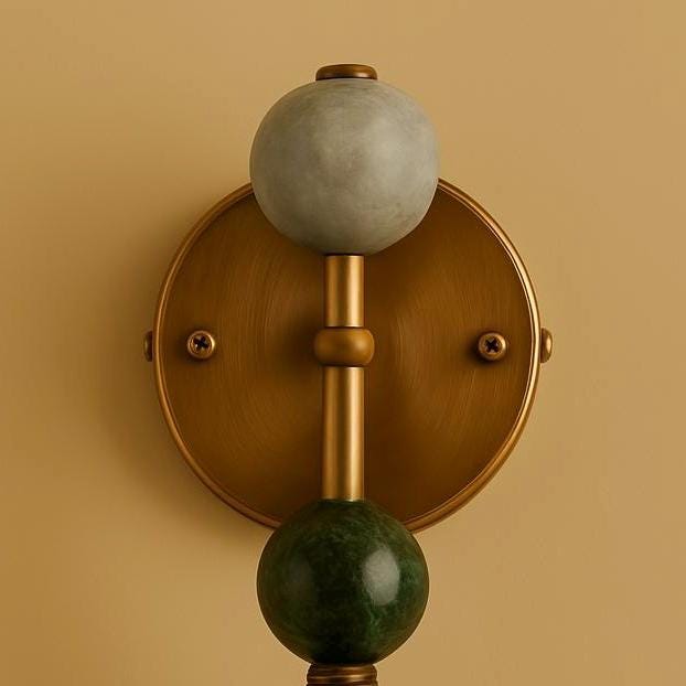 Marble Wall Sconce Light, Bedroom Wall Lamp, Indoor Wall Light, Mid Century Modern Wall Sconce, Vintage wall Sconce
