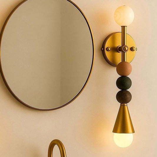 Brass Cone Sconce Wall Light, Handcrafted Brass Wall Light Sconce, Bathroom Lamp, Indoor Wall Light, Mid Century Modern Wall Sconce