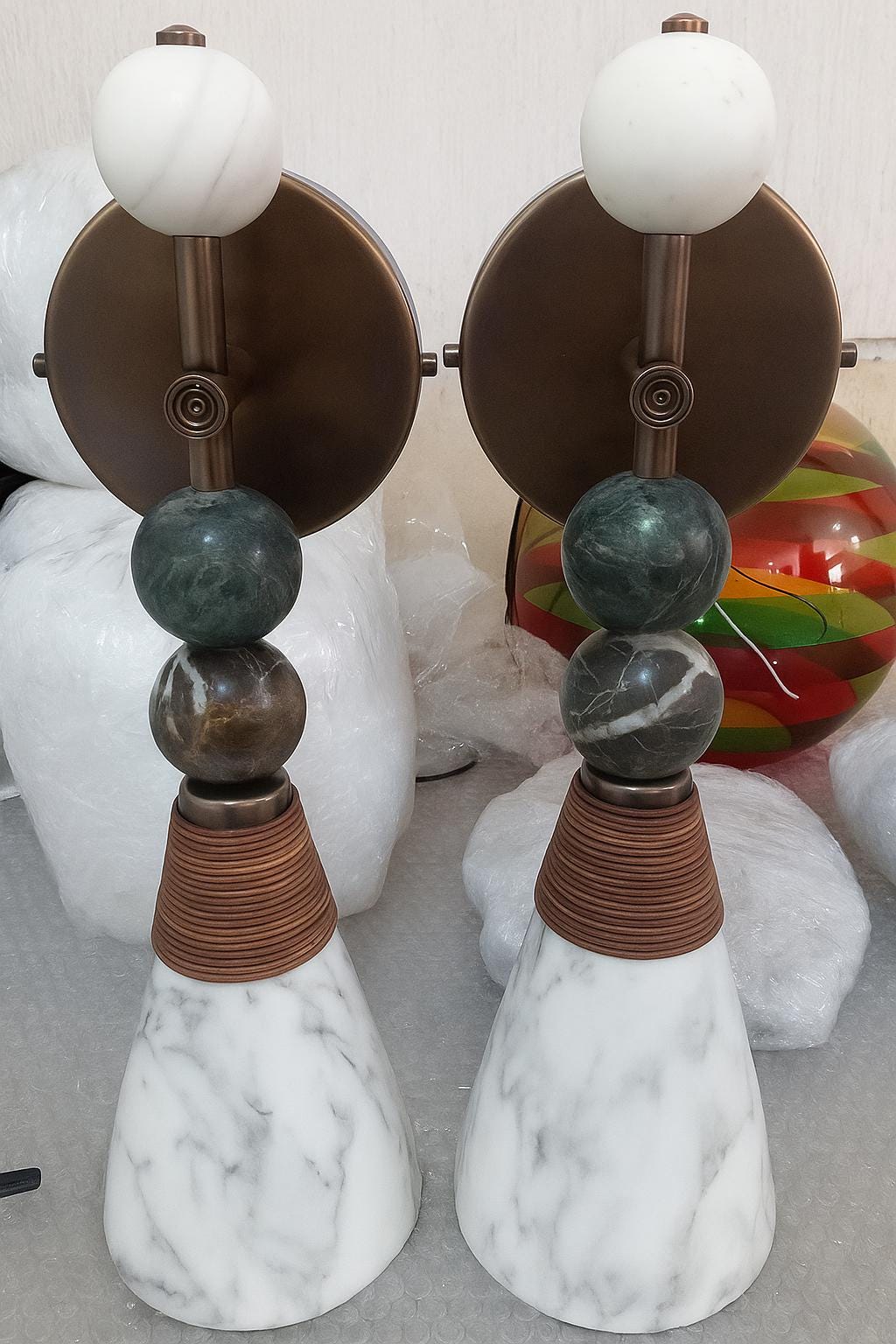 Indoor Wall Light Sconce, Marble Wall Sconce Light, Bedroom Wall Lamp, Mid Century Modern Wall Sconce, Vintage Wall Sconce