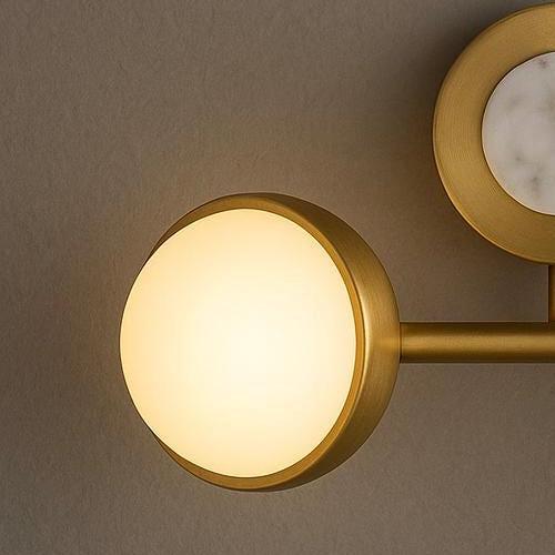 Brass Gemstone Wall Sconce Double Light, Modern Vanity Wall Light, Mid Century Wall Light Sconce, Solid Brass Indoor Wall Lamp